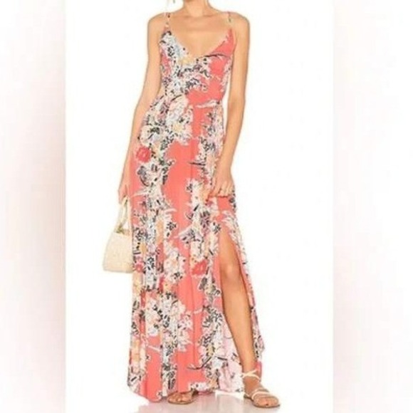 Intimately By Free People Dresses & Skirts - Intimately Free People Through the Vine Pink Floral Printed Maxi Dress Sz Large